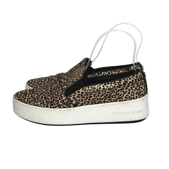 Michael Kors Women’s Trent Animal Print Calf Hair Slip-on Sneaker Size 7.5 - Picture 4 of 10